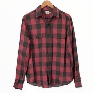 Faherty Checkered Button Up Cotton Shirt Medium